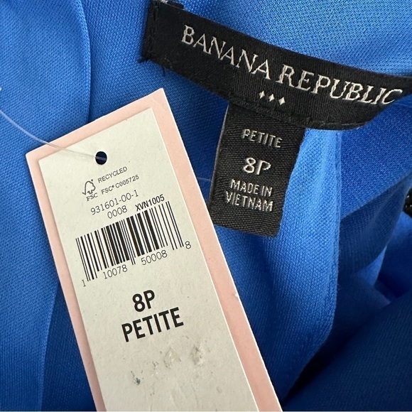 Banana Republic Factory blue mini dress NWT 8P - Picture 5 of 6